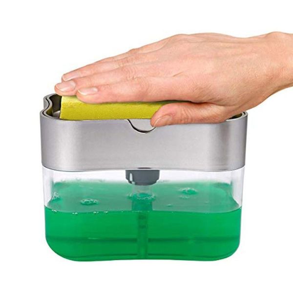 soap pump dispenser with sponge holder cleaning liquid container manual press organizer kitchen cleaner tool
soap pump dispenser with sponge holder cleaning liquid container manual press organizer kitchen cleaner tool