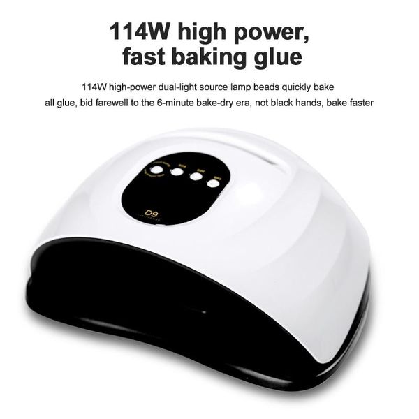 nail dryers 114w lamp led potherapy machine quick-drying art drying uv gel polish curing manicure tool
nail dryers 114w lamp led potherapy machine quick-drying art drying uv gel polish curing manicure tool