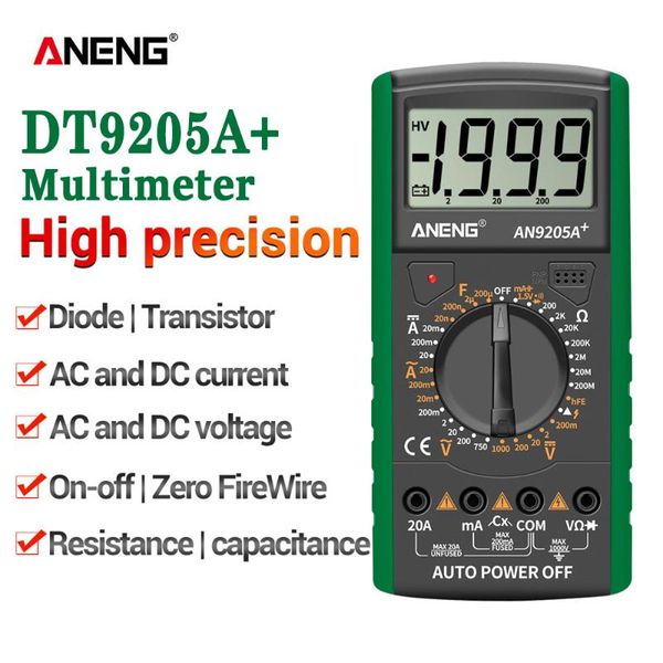 multimeters aneng dt9205a+ digital multimeter ac/dc profesional transistor tester electrical multimetro ncv test meter auto range ture rms
multimeters aneng dt9205a+ digital multimeter ac/dc profesional transistor tester electrical multimetro ncv test meter auto range ture rms