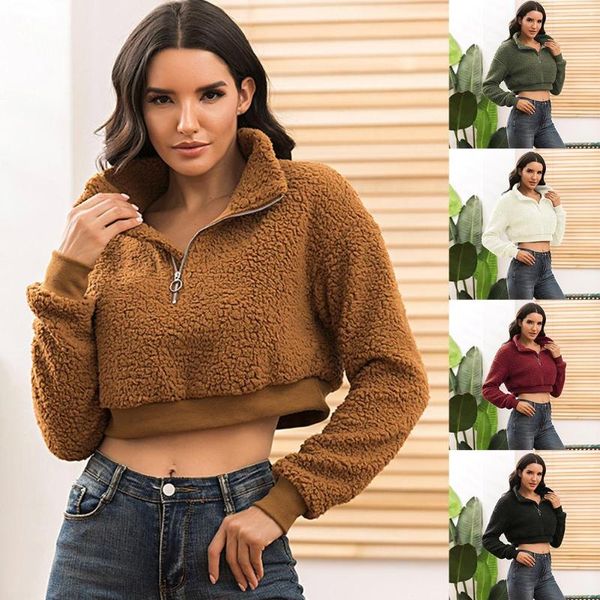 fashion stand collar half zipper sweatshirts women casual faux fleece hoodie long sleeve short sweatshirt women's hoodies &, Black
fashion stand collar half zipper sweatshirts women casual faux fleece hoodie long sleeve short sweatshirt women's hoodies &, Black