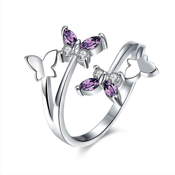cluster rings adjustable butterfly crystal ring women girls trendy wedding bands fashion party finger, Golden;silver
cluster rings adjustable butterfly crystal ring women girls trendy wedding bands fashion party finger, Golden;silver