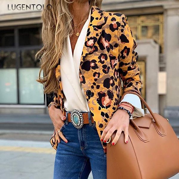 women's suits & blazers lugentolo blazer women spring autumn feminino slim fit fashion leopard lady a buckle long sleeve, White;black
women's suits & blazers lugentolo blazer women spring autumn feminino slim fit fashion leopard lady a buckle long sleeve, White;black