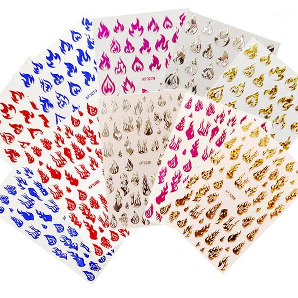 5pcs/set fire flame nail stickers colorful glitter laser flames art sticker decal decorations set1, Black
5pcs/set fire flame nail stickers colorful glitter laser flames art sticker decal decorations set1, Black