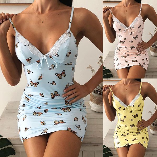 2021 summer new women's sleeveless v-neck butterfly sling dress, Black;red 
2021 summer new women's sleeveless v-neck butterfly sling dress, Black;red