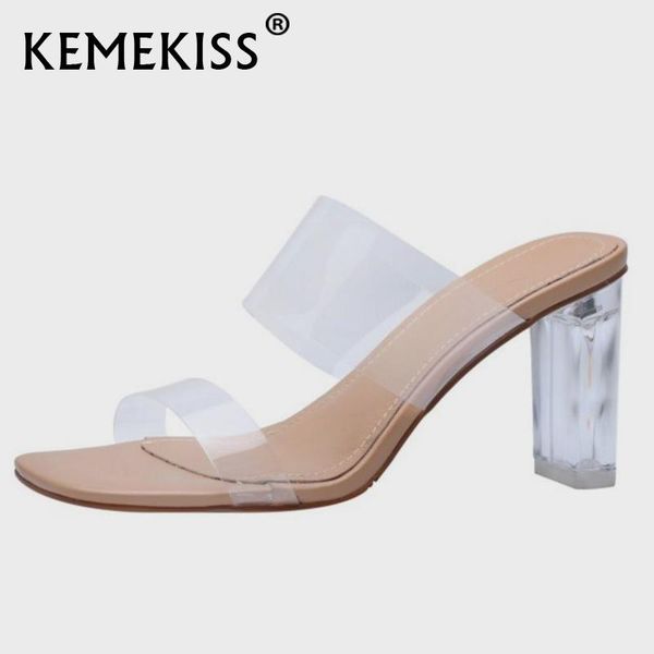 kemekiss women sandals 2021 clear heel slingbacks sthick high slipper shoes outdoor beach fashion footwear size 34-39, Black
kemekiss women sandals 2021 clear heel slingbacks sthick high slipper shoes outdoor beach fashion footwear size 34-39, Black