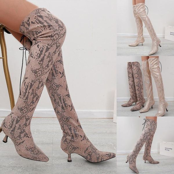 autumn and winter fashion snake print women's boots over the knee large size women shoes personality harajuku streetwear#4, Black
autumn and winter fashion snake print women's boots over the knee large size women shoes personality harajuku streetwear#4, Black