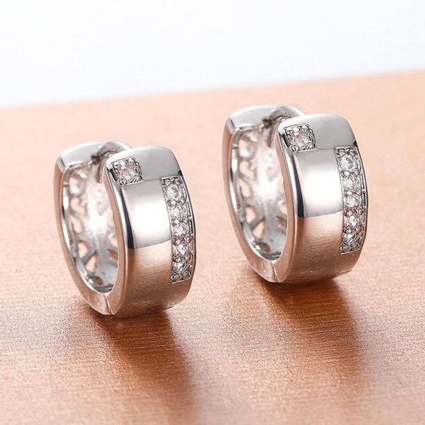 hoop & huggie small earrings for women hollow out design white zirconia stone simple stylish circle loop jewelry versatile earring, Golden;silver
hoop & huggie small earrings for women hollow out design white zirconia stone simple stylish circle loop jewelry versatile earring, Golden;silver