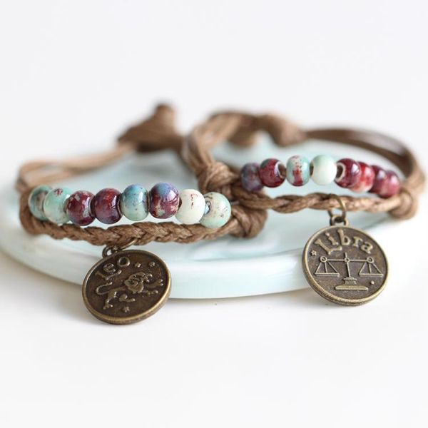 charm bracelets hand-woven fashion bracelet & bangles ceramic beads and bronze alloy zodiac constellation charms jewelry for couple lover gi, Golden;silver
charm bracelets hand-woven fashion bracelet & bangles ceramic beads and bronze alloy zodiac constellation charms jewelry for couple lover gi, Golden;silver