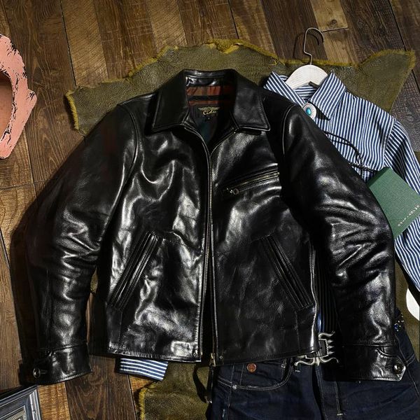read description cdj-97 asian size super genuine horse leather slim classic horsehide stylish rider jacket men's & faux, Black
read description cdj-97 asian size super genuine horse leather slim classic horsehide stylish rider jacket men's & faux, Black