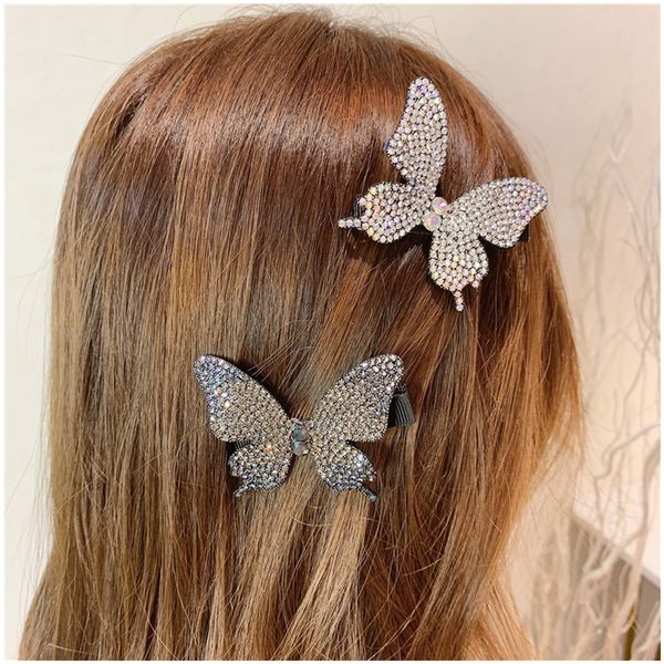 super fairy full diamond butterfly hairpin simple side clip bangs clip hair card headdress duckbill clip hair jewelry, Slivery;white
super fairy full diamond butterfly hairpin simple side clip bangs clip hair card headdress duckbill clip hair jewelry, Slivery;white