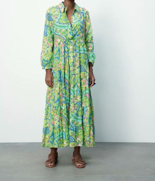 casual dresses 2021 summer women vintage totem fashion floral print pleats shirt dress female vestido a line midi elegant top, Black;gray
casual dresses 2021 summer women vintage totem fashion floral print pleats shirt dress female vestido a line midi elegant top, Black;gray