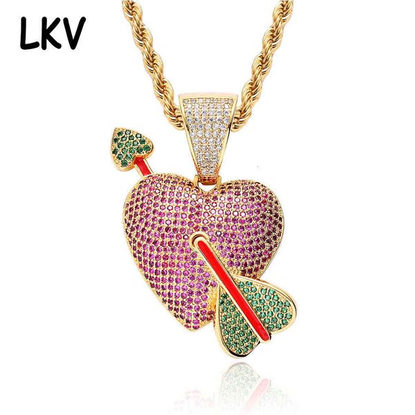 one through the heart hip hop zircon pendant hiphop rap brand corundum necklace, Silver
one through the heart hip hop zircon pendant hiphop rap brand corundum necklace, Silver