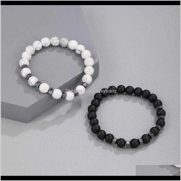 other bracelets drop delivery 2021 mens set bracelet 8mm white pine black frosted elastic string beads fashion jewelry vgmeo, Golden;silver
other bracelets drop delivery 2021 mens set bracelet 8mm white pine black frosted elastic string beads fashion jewelry vgmeo, Golden;silver