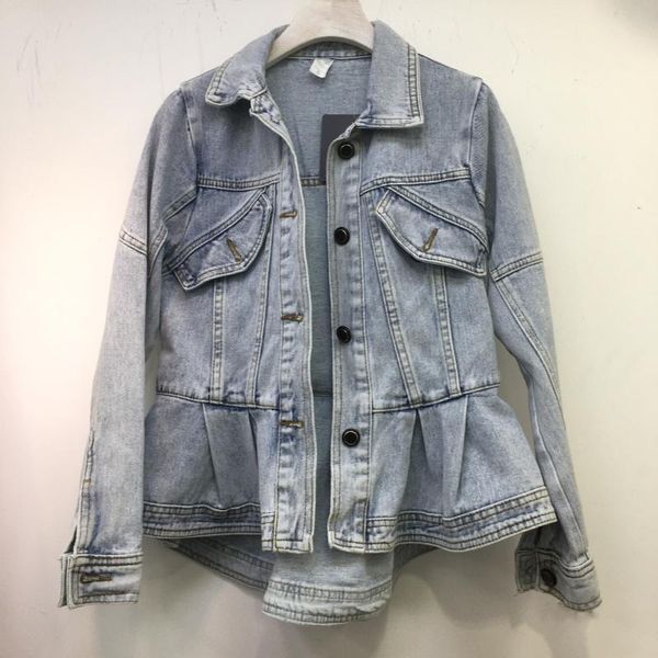 women's jackets retro pleated ruffles women jean fall autumn single buttons trend good quality lady coats, Black;brown
women's jackets retro pleated ruffles women jean fall autumn single buttons trend good quality lady coats, Black;brown