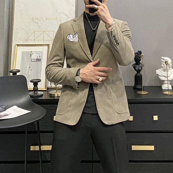 men's suits & blazers autum winter british style men solid color casual slim fit suit jackets business social dress coat wedding windbr, White;black
men's suits & blazers autum winter british style men solid color casual slim fit suit jackets business social dress coat wedding windbr, White;black