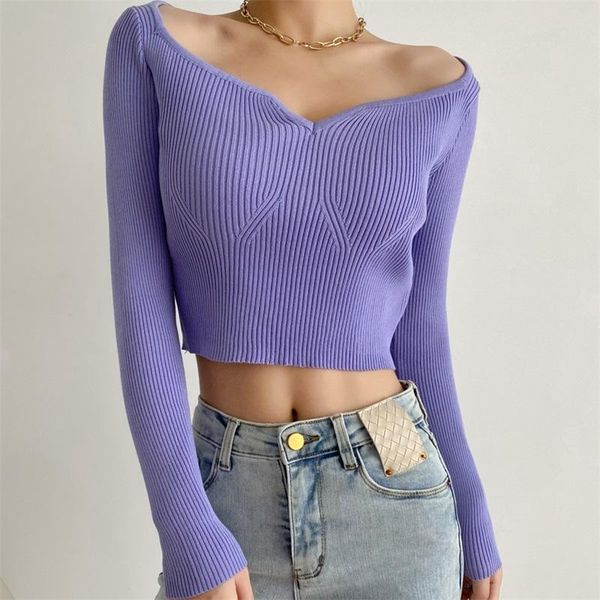women's sweaters slim short knit sweater retro long sleeve heart-shaped collar pullover streetwear women 2021 fashion solid color, White;black
women's sweaters slim short knit sweater retro long sleeve heart-shaped collar pullover streetwear women 2021 fashion solid color, White;black