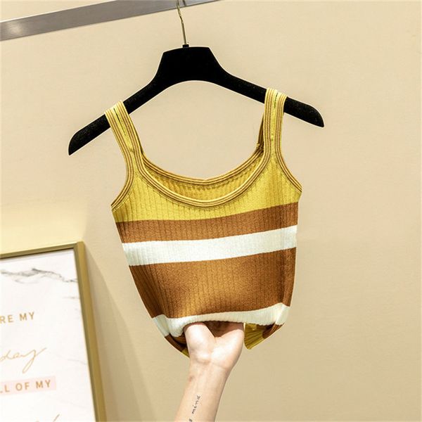 women's tanks & camis summer short striped knitted women casual sleeveless tank lfue, White
women's tanks & camis summer short striped knitted women casual sleeveless tank lfue, White