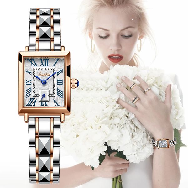 2021 lige brand sunkta women watches fashion square ladies quartz watch bracelet set dial simple rose gold luxury women watchesg, Slivery;brown
2021 lige brand sunkta women watches fashion square ladies quartz watch bracelet set dial simple rose gold luxury women watchesg, Slivery;brown