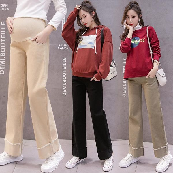 high waist maternity belly pant pregnant trousers spring loose women elastic leggings nursing adjustable sportswear pants bottoms, White
high waist maternity belly pant pregnant trousers spring loose women elastic leggings nursing adjustable sportswear pants bottoms, White
