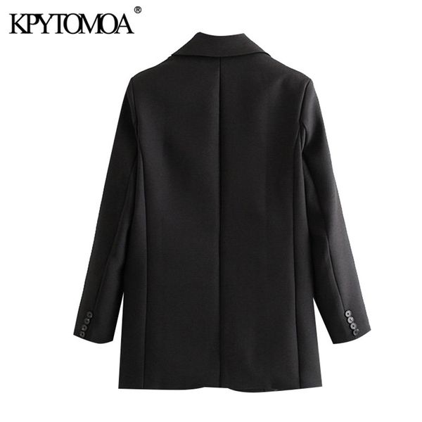 kpytomoa women fashion office wear single button blazer coat vintage long sleeve pockets female outerwear chic 201012, White;black
kpytomoa women fashion office wear single button blazer coat vintage long sleeve pockets female outerwear chic 201012, White;black