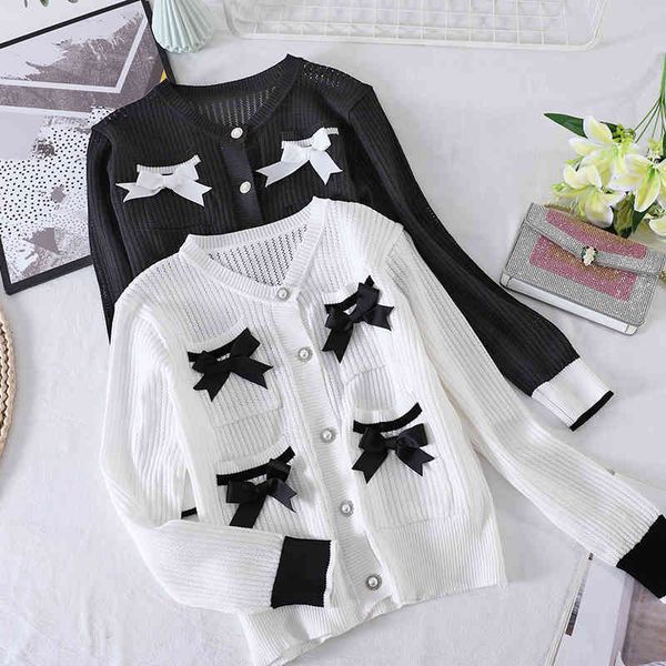 women's knits & tees new fashion elegant 2021 summer korean sweater knitted cardigan short bow pocket jacket oa3b, White
women's knits & tees new fashion elegant 2021 summer korean sweater knitted cardigan short bow pocket jacket oa3b, White