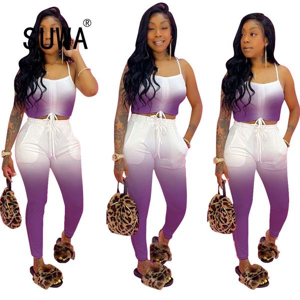 wholesale gradient print women set stacked crop jogger pants active wear tracksuit two piece sets fitness outfits 210525, White
wholesale gradient print women set stacked crop jogger pants active wear tracksuit two piece sets fitness outfits 210525, White