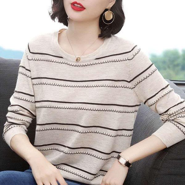 women's sweaters 2021 women loose knitted sweater jumpers long sleeve woman pullovers autumn winter fashion striped pullover l274, White;black
women's sweaters 2021 women loose knitted sweater jumpers long sleeve woman pullovers autumn winter fashion striped pullover l274, White;black