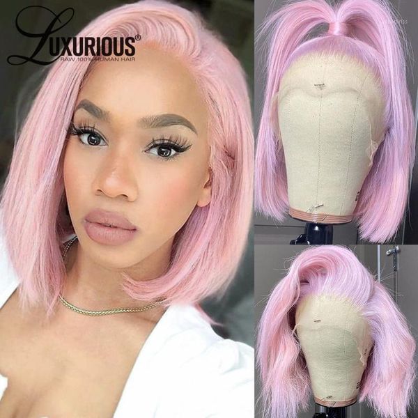 light pink bob180 density transparent lace human hair frontal wigs brazilian remy short bob for women1, Black;brown
light pink bob180 density transparent lace human hair frontal wigs brazilian remy short bob for women1, Black;brown