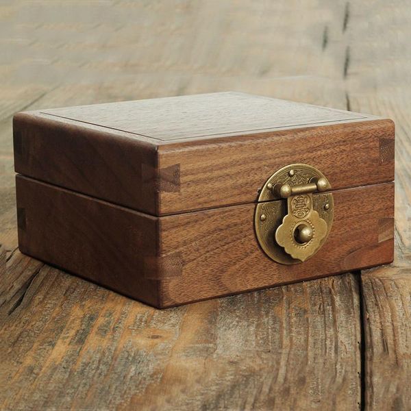 wooden box walnut mortise tenon joint clamshell with lock desksquare retro solid wood handmade jewelry dovetail case storage boxes & bin
wooden box walnut mortise tenon joint clamshell with lock desksquare retro solid wood handmade jewelry dovetail case storage boxes & bin