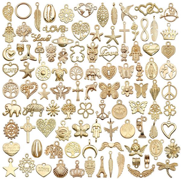 100pcs gold color alloy charms pendants for jewelry making animal cross crown shape diy necklace bracelet component, Bronze;silver
100pcs gold color alloy charms pendants for jewelry making animal cross crown shape diy necklace bracelet component, Bronze;silver