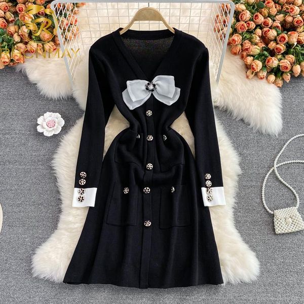 casual dresses women autumn fashion designer party short dress long sleeve bow pockets black elegant knitting ladies pencil, Black;gray
casual dresses women autumn fashion designer party short dress long sleeve bow pockets black elegant knitting ladies pencil, Black;gray
