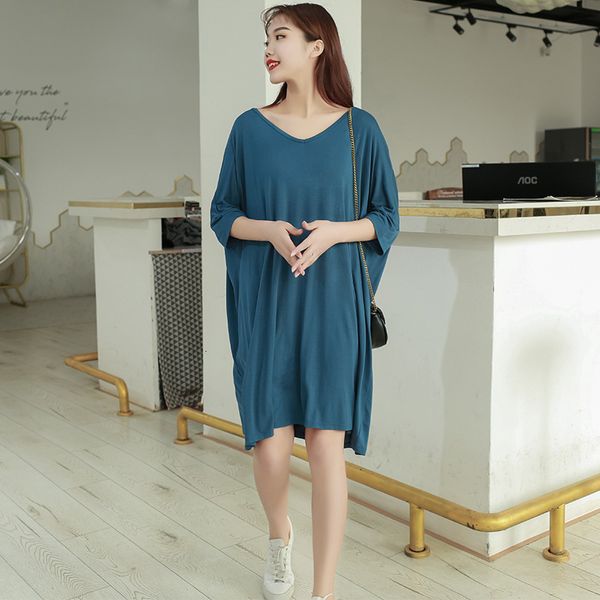 women's sleepwear modal summer women nightgown black loose night dress women sleepwear nightwear short sleeve v-neck sleeping dress i7c, Black;red
women's sleepwear modal summer women nightgown black loose night dress women sleepwear nightwear short sleeve v-neck sleeping dress i7c, Black;red