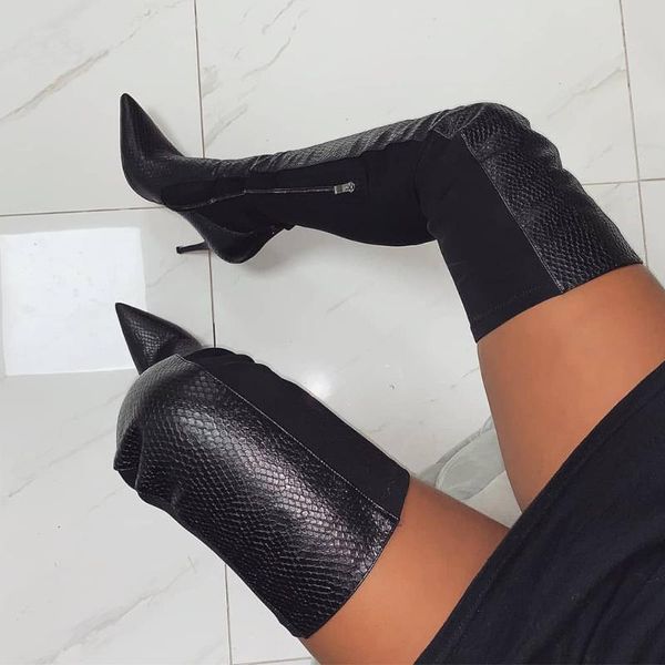 boots spring/autumn women stretch slim thigh high fashion over the knee heels shoes woman sapatos, Black
boots spring/autumn women stretch slim thigh high fashion over the knee heels shoes woman sapatos, Black