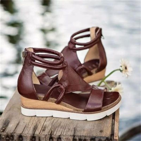 sandals 1pc summer women wedges open toe shoes ladies zippers beach sandal females casual rome gladiator coild col, Black
sandals 1pc summer women wedges open toe shoes ladies zippers beach sandal females casual rome gladiator coild col, Black