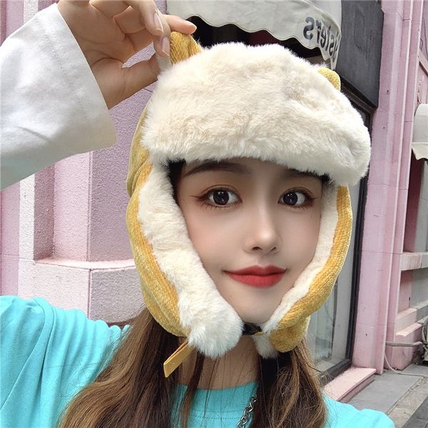 designer lei feng protection thickened warm outdoor cycling cold proof cap cute cat ear youth winter, Yellow
designer lei feng protection thickened warm outdoor cycling cold proof cap cute cat ear youth winter, Yellow