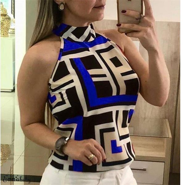 womens shirt summer sleeveless casual high collar hanging short neck slim commuter five colors sizes s xxl, White
womens shirt summer sleeveless casual high collar hanging short neck slim commuter five colors sizes s xxl, White
