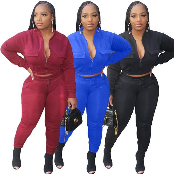 women's soild color tracksuits casual cardigan crew neck two piece pants designer womens 2 piecec sets, Gray
women's soild color tracksuits casual cardigan crew neck two piece pants designer womens 2 piecec sets, Gray