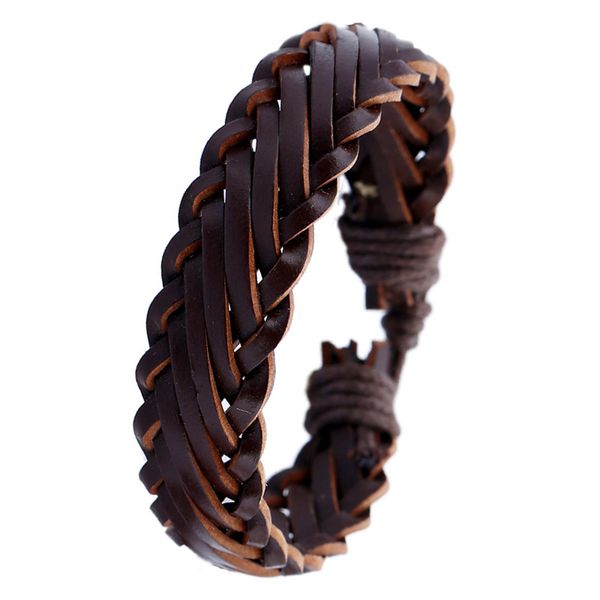 vintage wrap weave cuff bangle retro brown woven rope bracelet men leather bracelets women jewelry accessories, Golden;silver
vintage wrap weave cuff bangle retro brown woven rope bracelet men leather bracelets women jewelry accessories, Golden;silver
