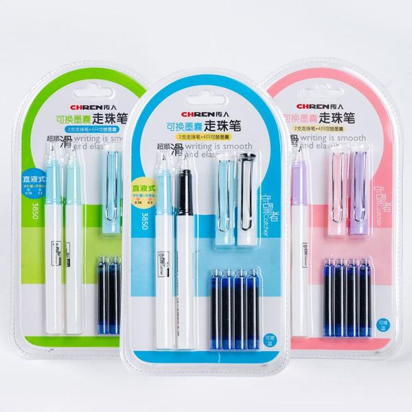 ballpoint pens 2pcs set with erasable blue ink sac straight liquid rollerball pen for school stationery cute 2021, Blue;orange
ballpoint pens 2pcs set with erasable blue ink sac straight liquid rollerball pen for school stationery cute 2021, Blue;orange