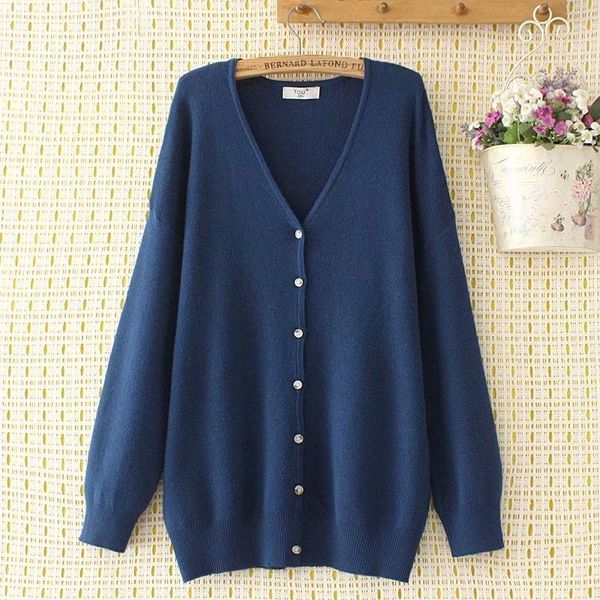 women's knits & tees plus size v neck drop shoulder women loose cardigan sweaters 2021 autumn winter casual ladies solid black sweater, White
women's knits & tees plus size v neck drop shoulder women loose cardigan sweaters 2021 autumn winter casual ladies solid black sweater, White