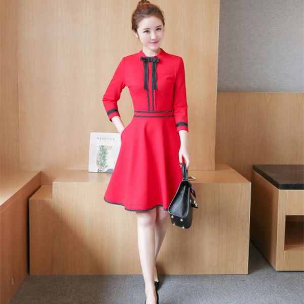 casual dresses dress female 2021 autumn winter elegant women three quarter sleeve high waist fashion slim lady party wear, Black;gray
casual dresses dress female 2021 autumn winter elegant women three quarter sleeve high waist fashion slim lady party wear, Black;gray