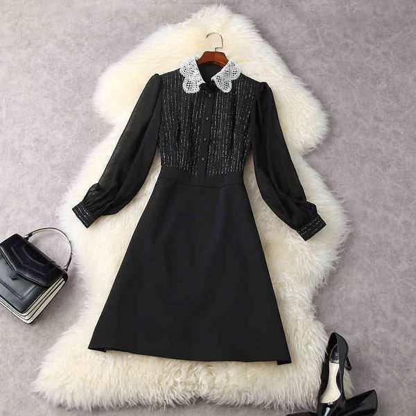 casual dresses spring long sleeve peter pan neck green / black lace panelled buttons knee-length dress elegant lf2511872 7ts1, Black;gray
casual dresses spring long sleeve peter pan neck green / black lace panelled buttons knee-length dress elegant lf2511872 7ts1, Black;gray