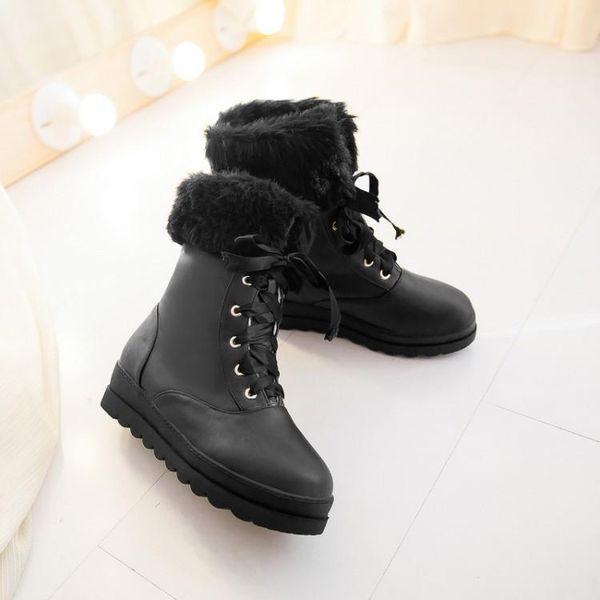 boots big size 9 10 11 12 women shoes ankle for ladies cross binding with tufted round head, Black
boots big size 9 10 11 12 women shoes ankle for ladies cross binding with tufted round head, Black