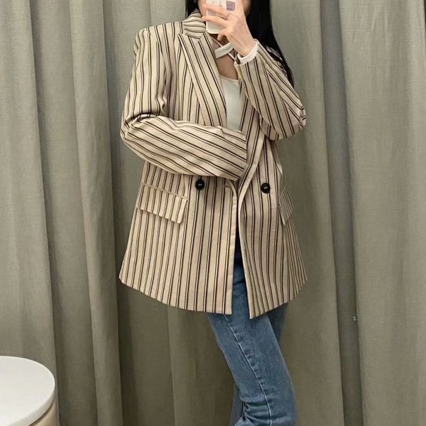 women's suits & blazers custom custom striped polyester double-breasted womens blazers and jackets, White;black
women's suits & blazers custom custom striped polyester double-breasted womens blazers and jackets, White;black