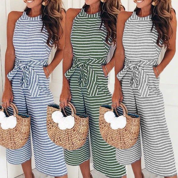 women's jumpsuits & rompers casual striped playsuit o neck bandage combishort femme sleeveless womens jumpsuit ropa verano mujer 2021, Black;white
women's jumpsuits & rompers casual striped playsuit o neck bandage combishort femme sleeveless womens jumpsuit ropa verano mujer 2021, Black;white