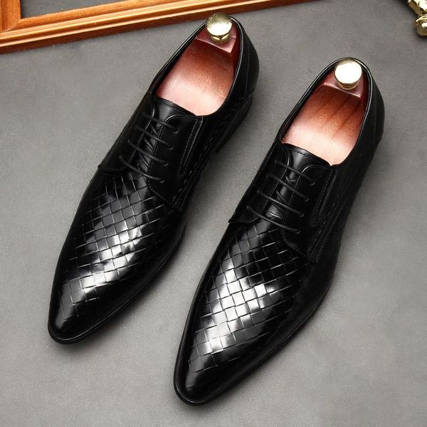 dress shoes italian men genuine leather oxford lace up opinted toe formal office diamond pattern wedding for g50, Black
dress shoes italian men genuine leather oxford lace up opinted toe formal office diamond pattern wedding for g50, Black