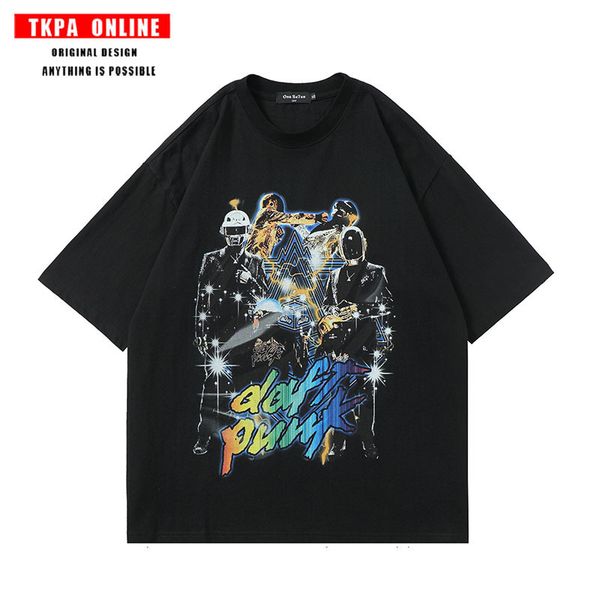 tkpa american hip hop printed short sleeve t-shirt men's and women's fashion brand loose high street leisure half sleeve t-shirt, White
tkpa american hip hop printed short sleeve t-shirt men's and women's fashion brand loose high street leisure half sleeve t-shirt, White