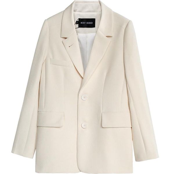 women blazer korean version of white suit jacket women's long sleeve versatile autumn blouse loose suits & blazers, White;black
women blazer korean version of white suit jacket women's long sleeve versatile autumn blouse loose suits & blazers, White;black