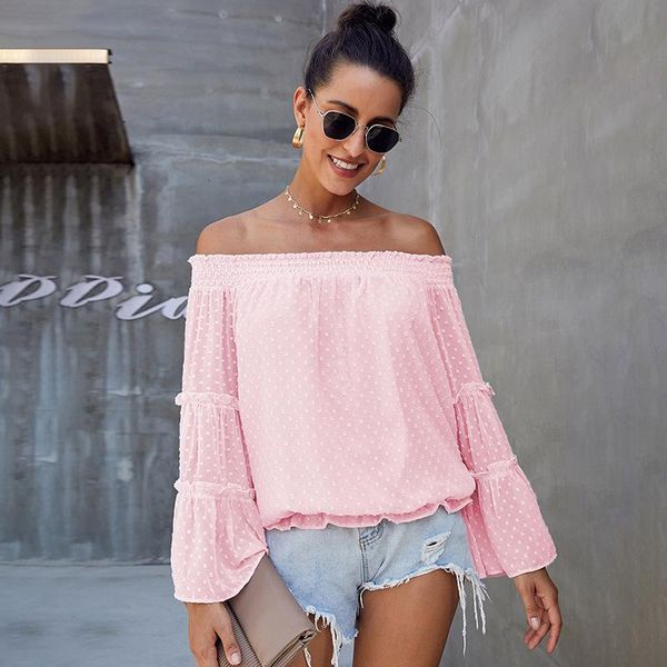 women's blouses & shirts blouse women 2021 flared long-sleeved chiffon shirt dots print elastic off-shoulder neckline loose ladies eleg, White
women's blouses & shirts blouse women 2021 flared long-sleeved chiffon shirt dots print elastic off-shoulder neckline loose ladies eleg, White