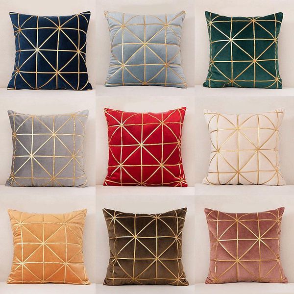 pillow case bronzing velvet cushion cover luxury modern nordic cases vintage decorative pillowcases sofa bedroom 45*45cm
pillow case bronzing velvet cushion cover luxury modern nordic cases vintage decorative pillowcases sofa bedroom 45*45cm
